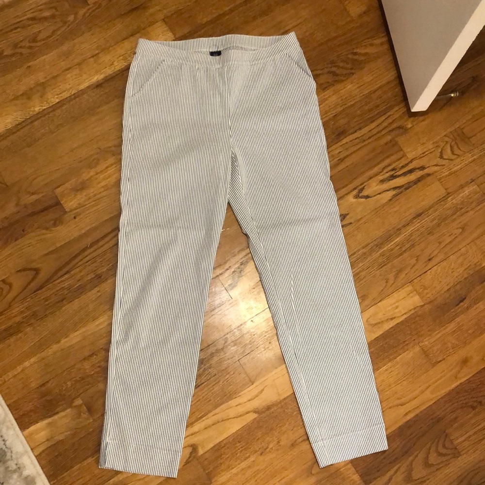 Seersucker Capri Pants